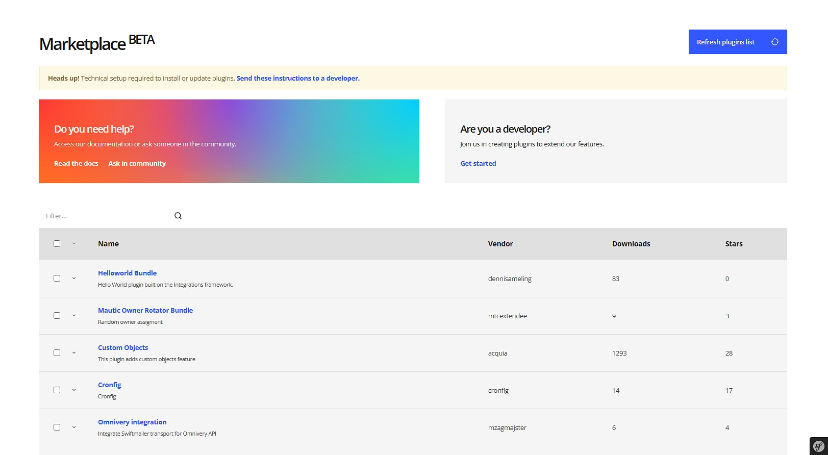 Imatge pels mitjans: Redesigning Mautic interface